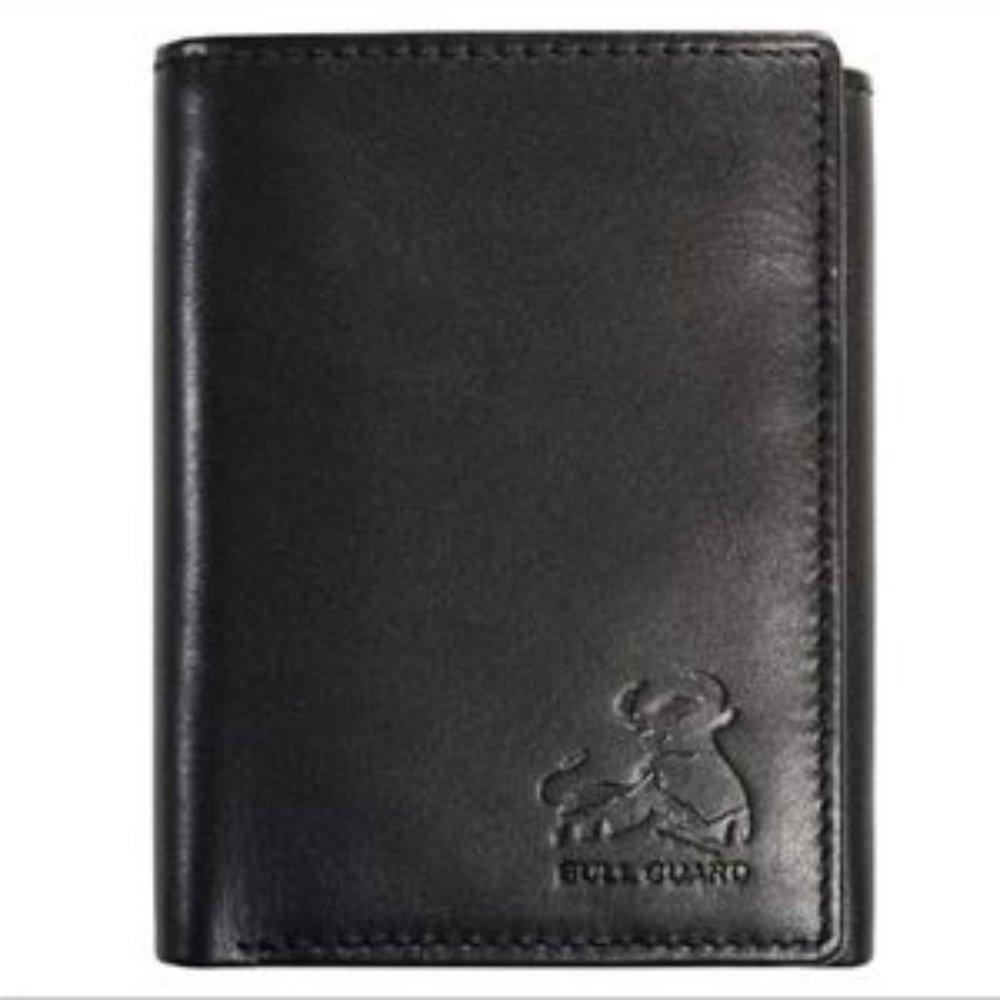 Genuine Nappa Leather Trifold Wallet For Men RFID And ID Window​